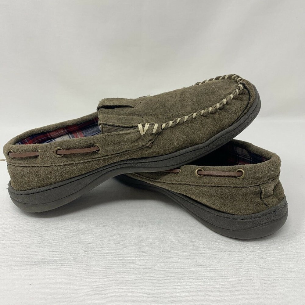 Clarks - Men's 10 Brown Suede Slip-on Slippers
